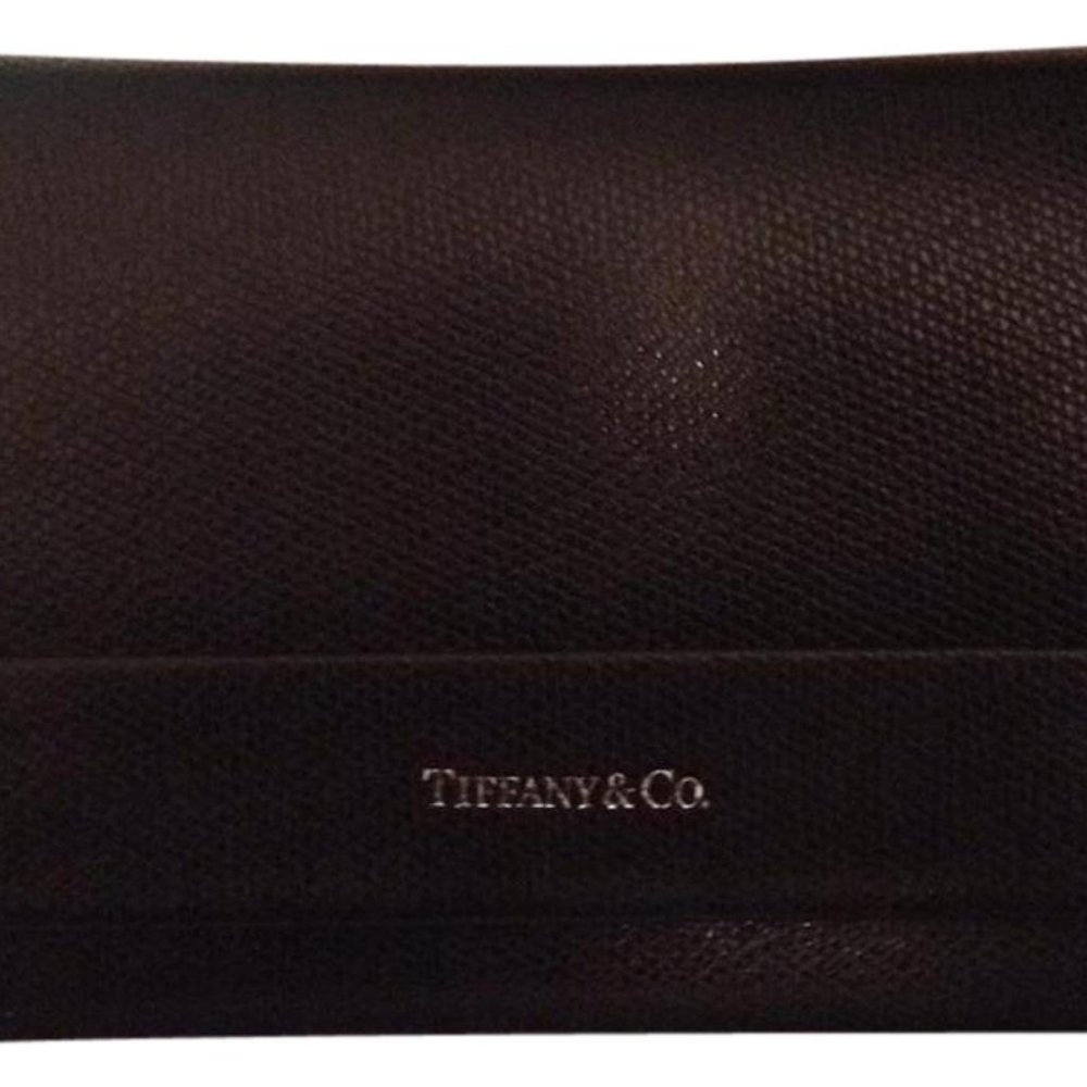 Tiffany & Co. Black Leather French Wallet